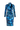 HIGH-NECK MIDI VELVET DRESS WITH LONG RAGLAN SLEEVES - SHADES OF BLUE JIORO МИДИ РОКЛЯ ОТ КАДИФЕ С ВИСОКА ЯКА И ДЪЛГИ РЕГЛАН РЪКАВИ - SHADES OF BLUE JIORO