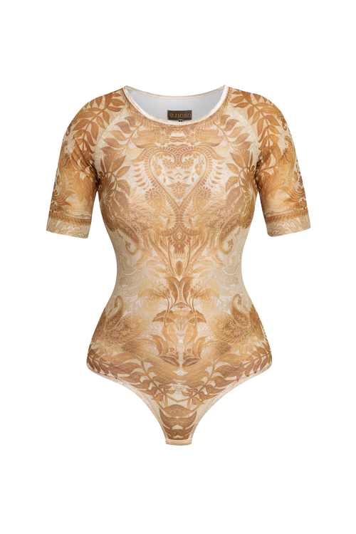SHORT-SLEEVE BODYSUIT WITH MODAL LINING - SUNSET JIORO БОДИ С КЪС РЪКАВ И ПОДПЛАТА ОТ МОДАЛ - SUNSET JIORO