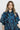FLARED LYOCELL MIDI DRESS WITH BOW AND VOLUMINOUS SLEEVES - SHADES OF BLUE JIORO РАЗКРОЕНА МИДИ РОКЛЯ ОТ ЛИОСЕЛ С ПАНДЕЛКА И ОБЕМНИ РЪКАВИ - SHADES OF BLUE JIORO