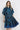 FLARED LYOCELL MIDI DRESS WITH BOW AND VOLUMINOUS SLEEVES - SHADES OF BLUE JIORO РАЗКРОЕНА МИДИ РОКЛЯ ОТ ЛИОСЕЛ С ПАНДЕЛКА И ОБЕМНИ РЪКАВИ - SHADES OF BLUE JIORO
