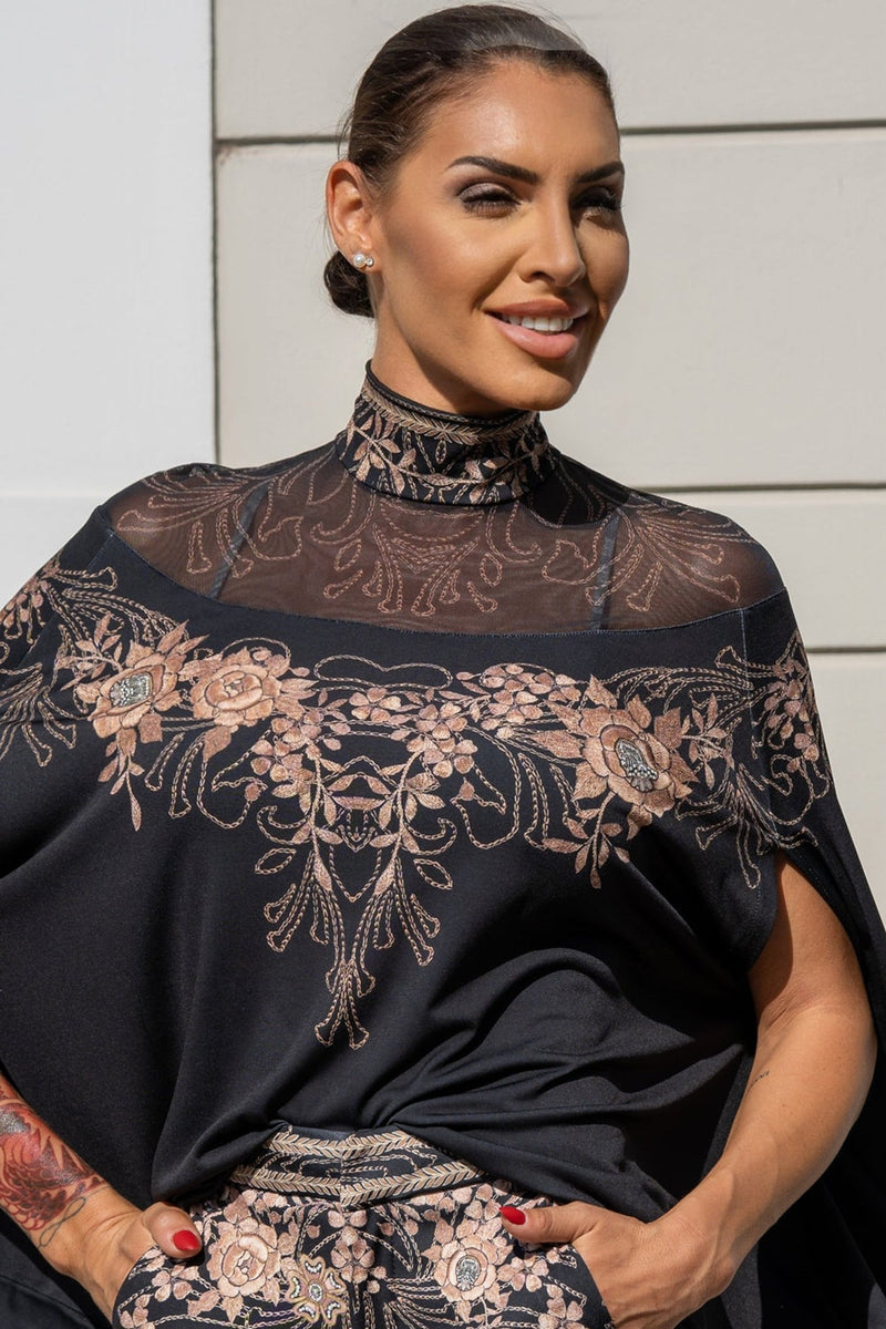 FREE BLOUSE - GOLDEN ROSES JIORO ШИРОКА ПРИЛЕП БЛУЗА С МРЕЖЕСТА ПЛАТКА - GOLDEN ROSES JIORO