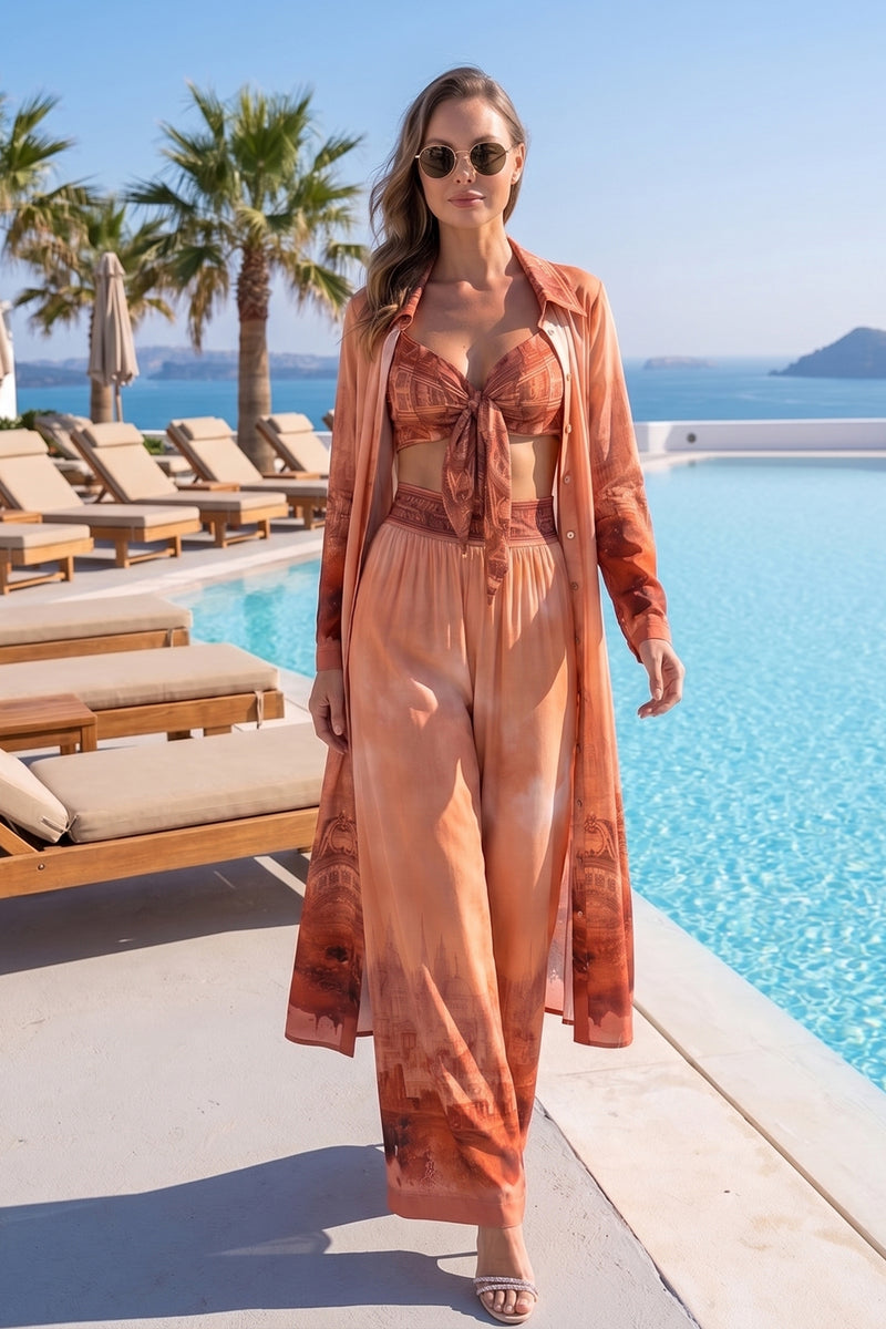 VISCOSE SHIRT DRESS WITH DETACHABLE BELT - ANCIENT TOWN