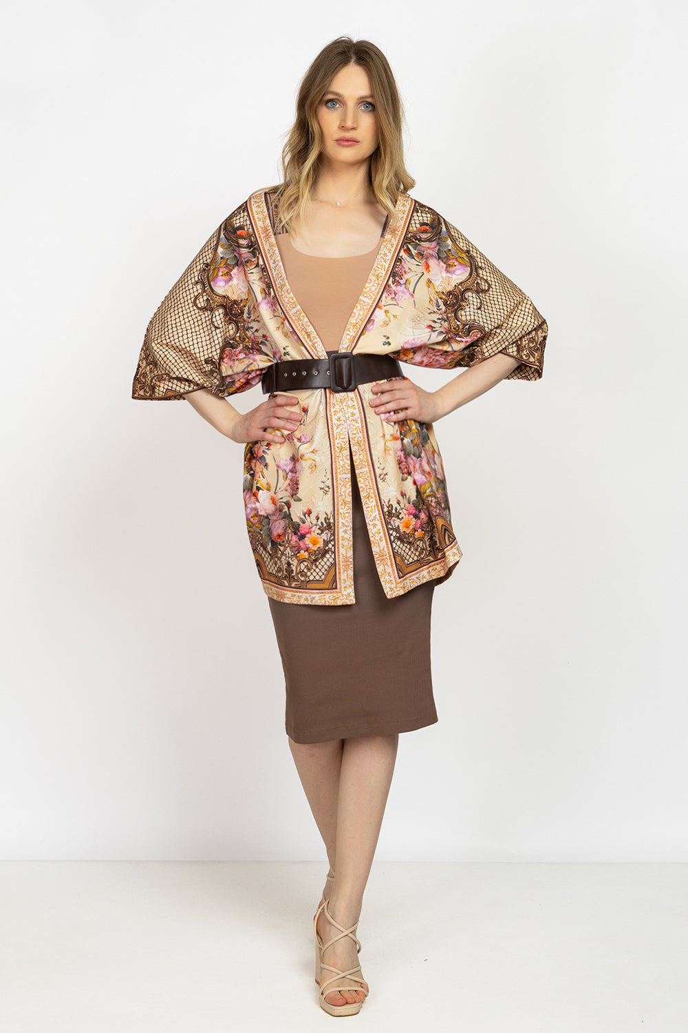FRENCH TERRY CARDIGAN - BAROQUE FLOWERS