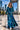 DUSTY TEAL RELAXED V-NECK VELVET TOP WITH SHADES OF BLUE PRINT TRIM - ESSENTIALS JIORO СВОБОДЕН ТОП ОТ КАДИФЕ В ЦВЯТ ТИЙЛ С КАНТ SHADES OF BLUE - ESSENTIALS JIORO