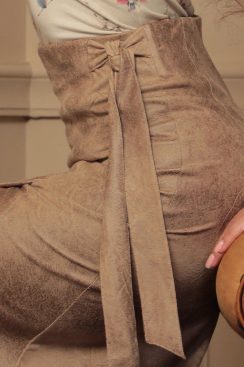 CAPPUCINO WRAP SKIRT - ESSENTIALS