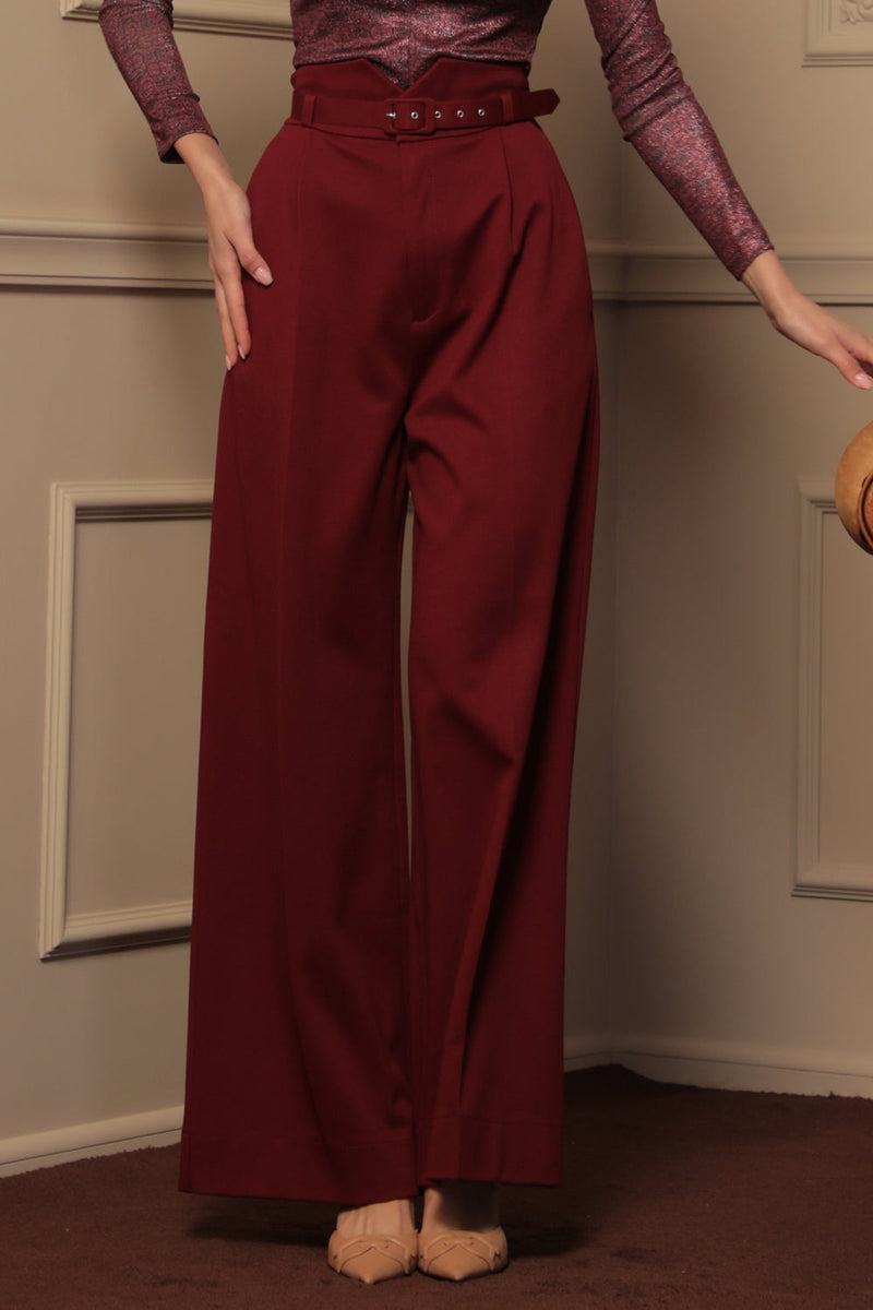 BELT IN BURGUNDY - ESSENTIALS