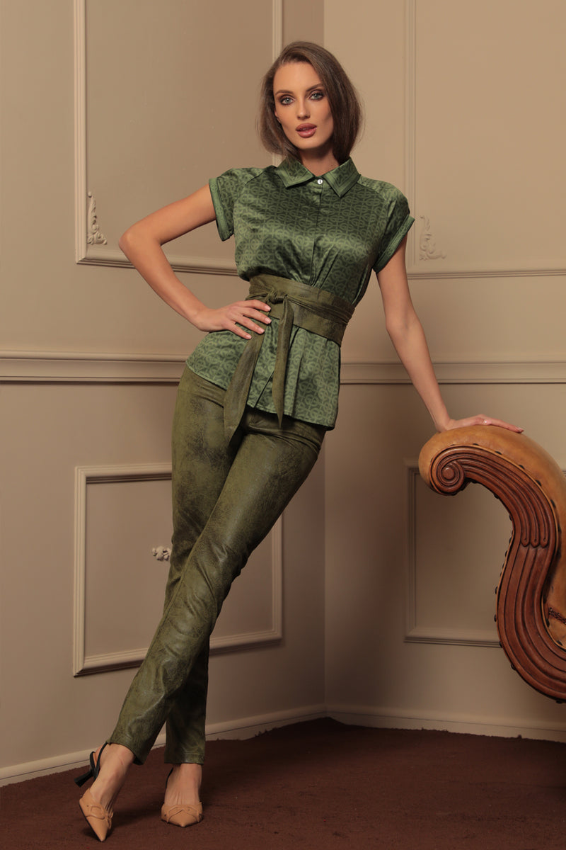 РИЗА С РЕГЛАН РЪКАВ - EMERALD GREEN LOGO