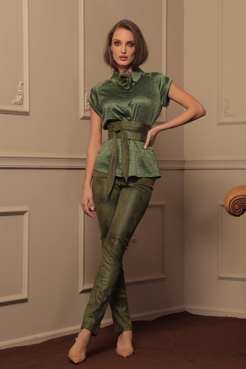 РИЗА С РЕГЛАН РЪКАВ - EMERALD GREEN LOGO