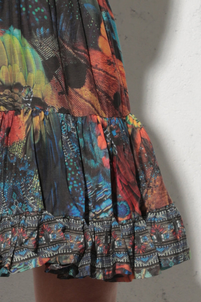 СВОБОДНА РОКЛЯ ОТ ВИСКОЗА С КОПРИНА - AMAZONIA