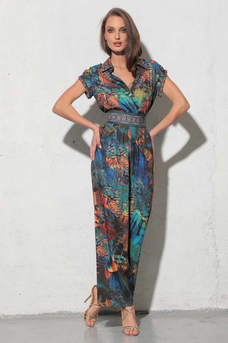 РИЗА С РЕГЛАН РЪКАВ ОТ ВИСКОЗА - AMAZONIA