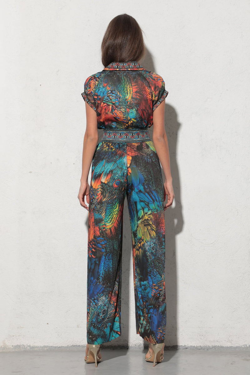 РИЗА С РЕГЛАН РЪКАВ ОТ ВИСКОЗА - AMAZONIA