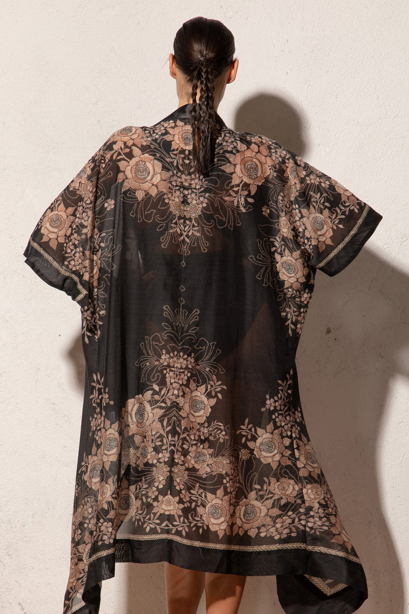 SILK COTTON KIMONO - GOLDEN ROSES JIORO КИМОНО ОТ КОПРИНА И ПАМУК - GOLDEN ROSES JIORO
