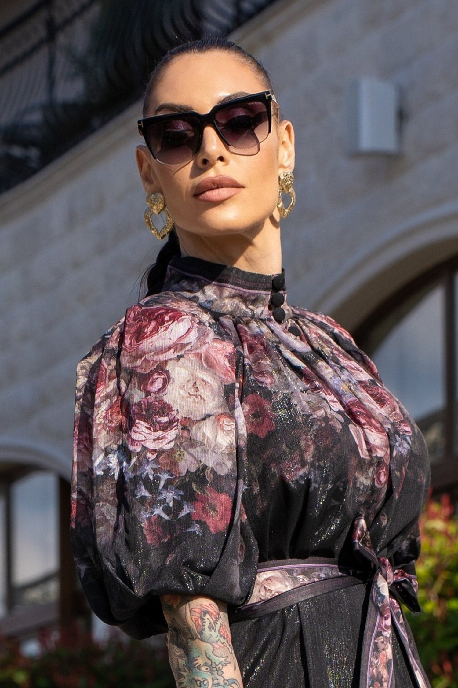 РОКЛЯ С БУФАН РЪКАВ - VINTAGE FLOWERS