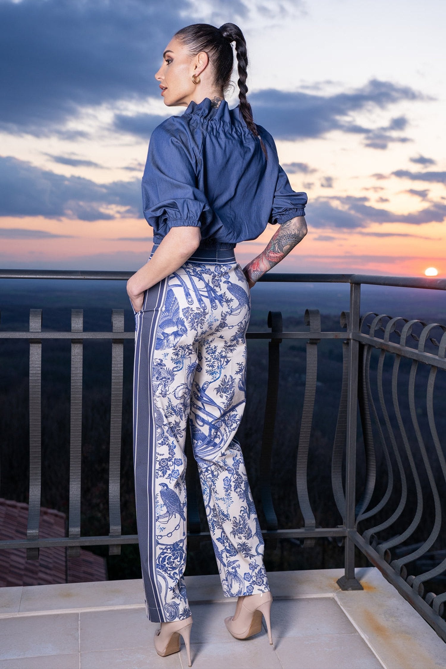 STRAIGHT TROUSERS - ASIA SKY