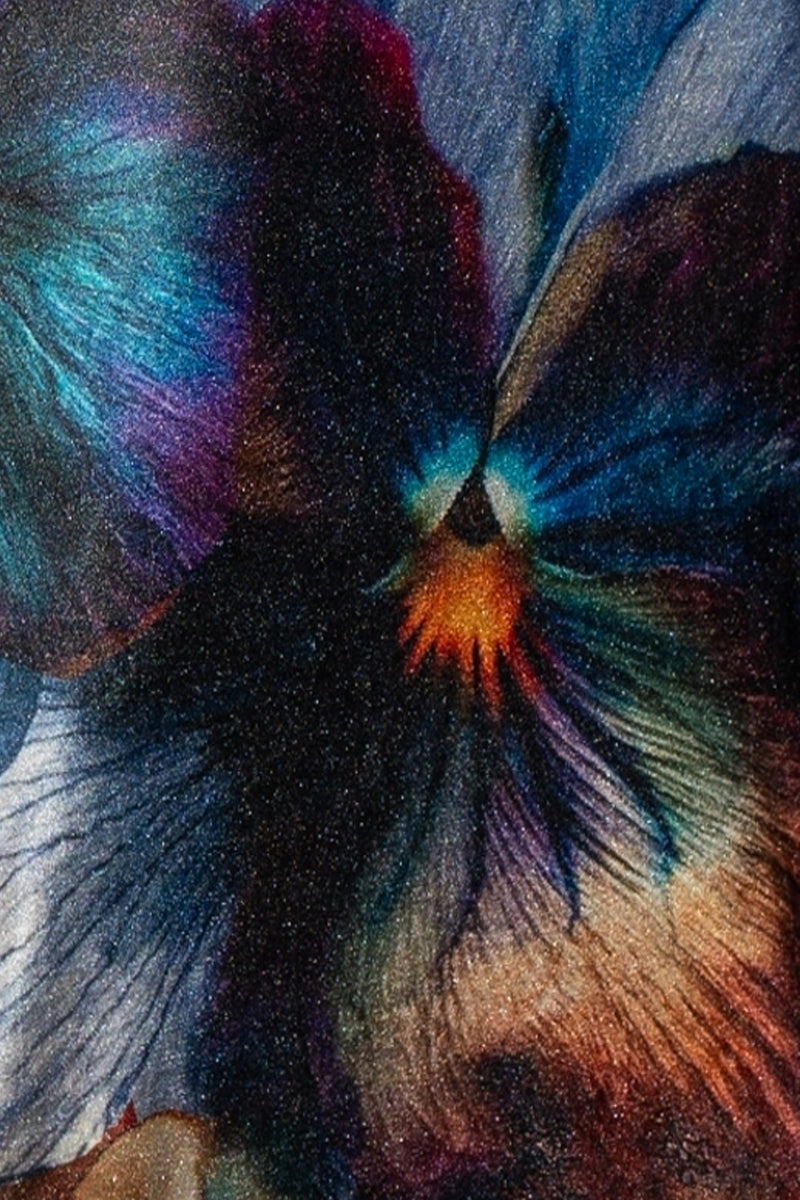 РОКЛЯ ОТ КАДИФЕ С ДЪЛЪГ РЕГЛАН РЪКАВ И ЦЕПКА - VIOLET