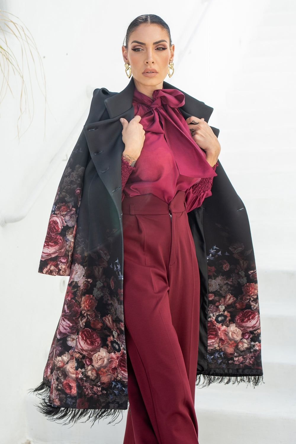 ПАЛТО ОТ СКУБА НЕОПРЕН - VINTAGE FLOWERS