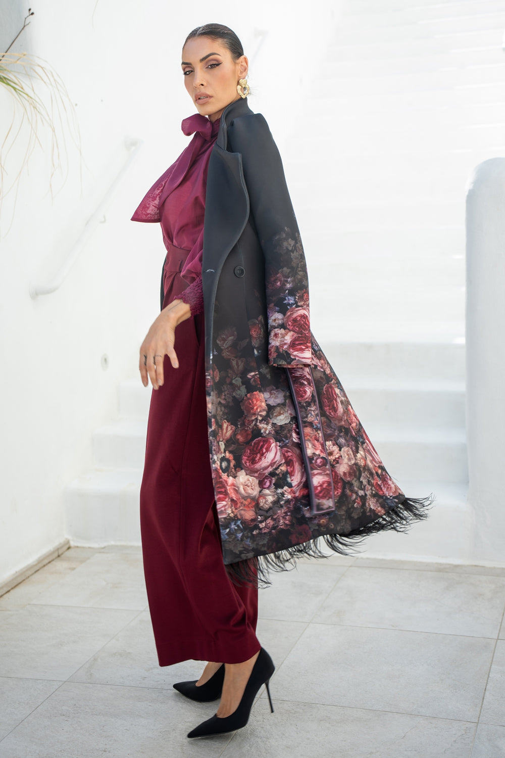 ПАЛТО ОТ СКУБА НЕОПРЕН - VINTAGE FLOWERS