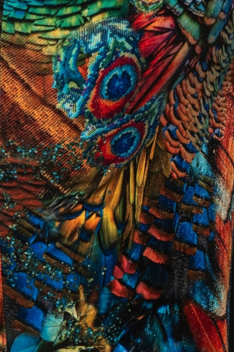 VELVET DRESS WITH SOFT NECKLINE AND RIBBON DETAILS - AMAZONIA