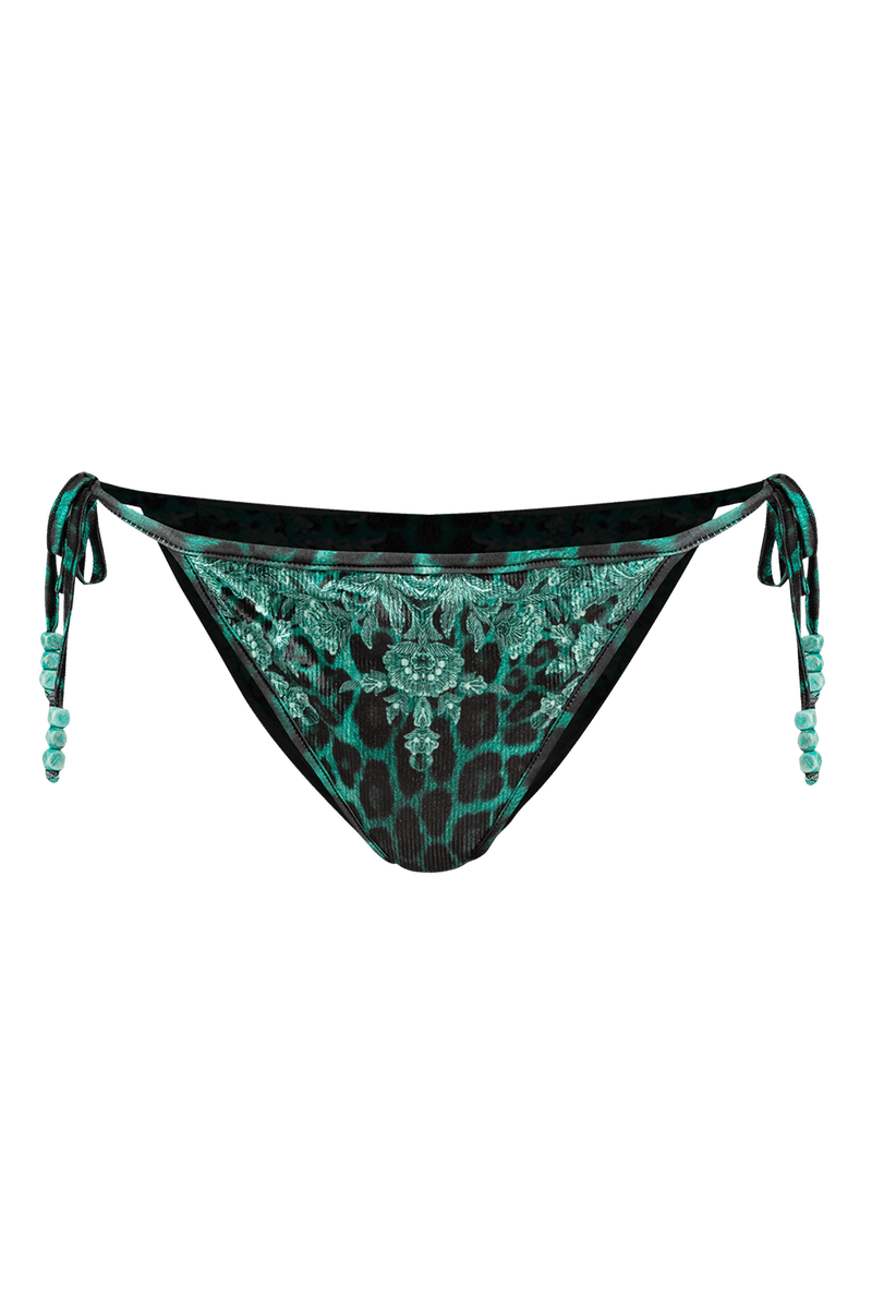 VELVET SWIM BOTTOM - LEO NEON GREEN JIORO ДОЛНИЩЕ ТИП БИКИНИ ОТ КАДИФЕ - LEO NEON GREEN JIORO