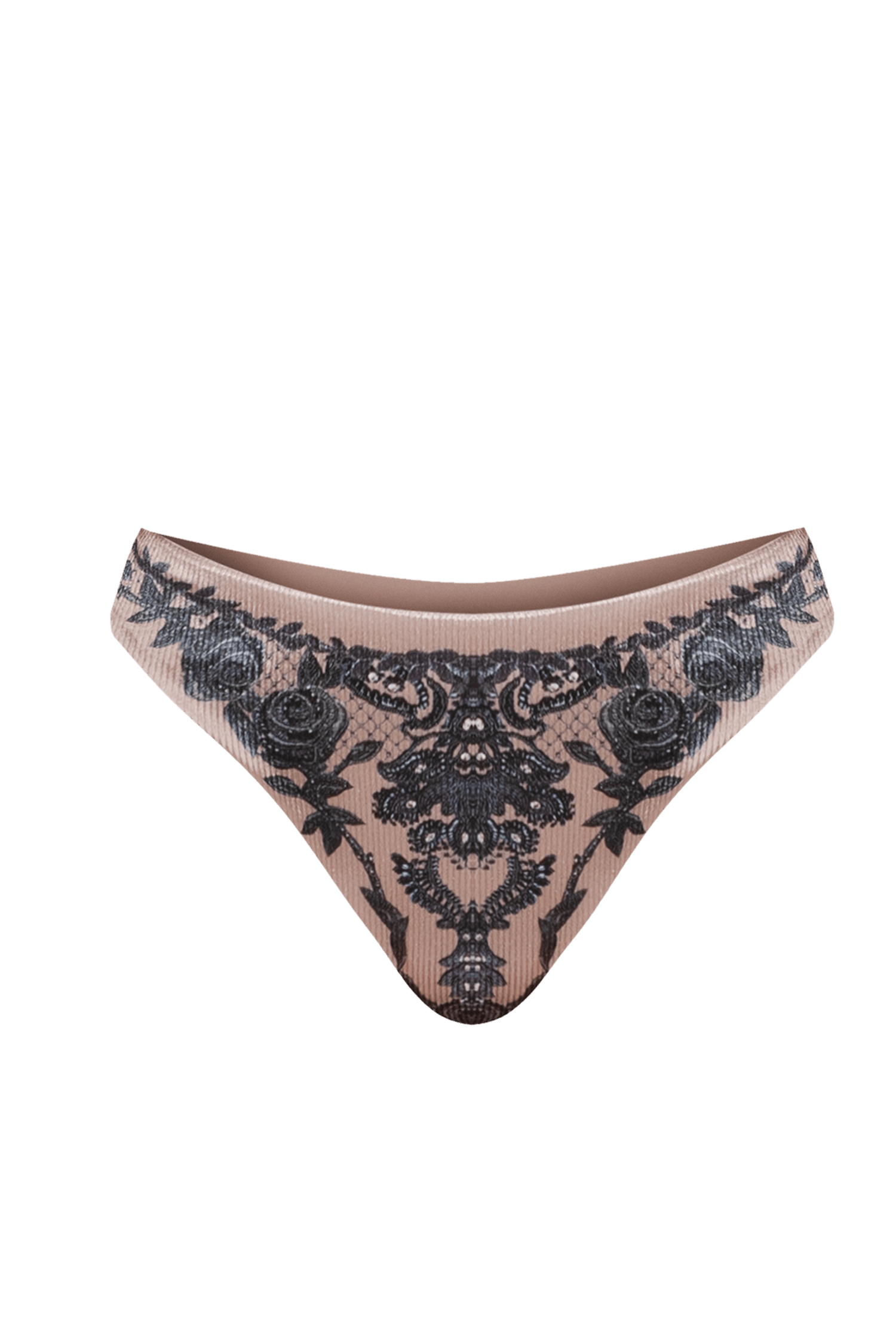 RIBBED VELVET BIKINI SWIMWEAR - GRAFFITI POWDER