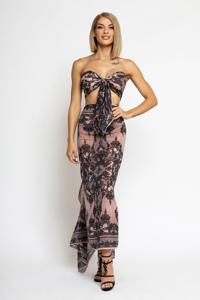 SILK VISCOSE PAREO AND SCARF SET - GRAFFITI POWDER JIORO ПАРЕО ОТ ВИСКОЗА И КОПРИНА - GRAFFITI POWDER JIORO