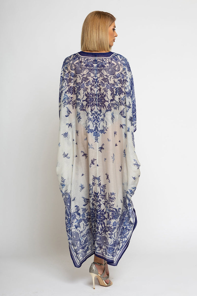 SILK COTTON CAFTAN - ASIA SKY