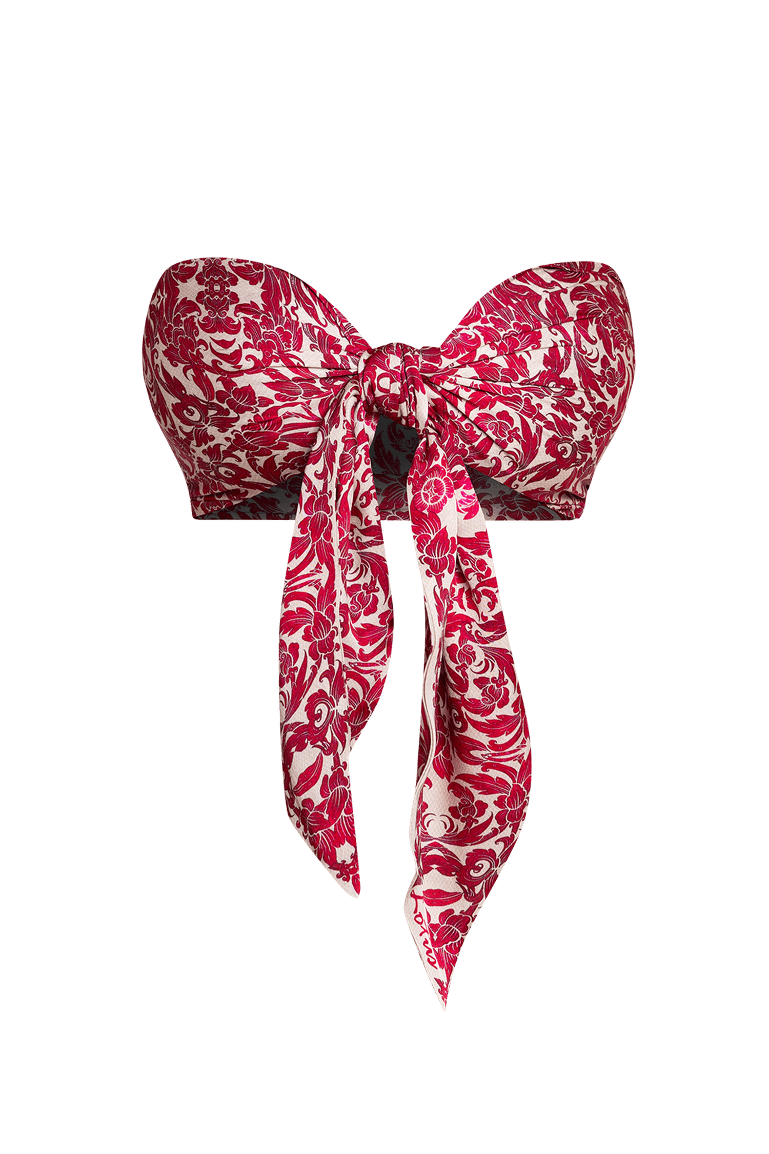 LOOSE PANTS AND VISCOSE SCARF SET - ASIA BORDEAUX