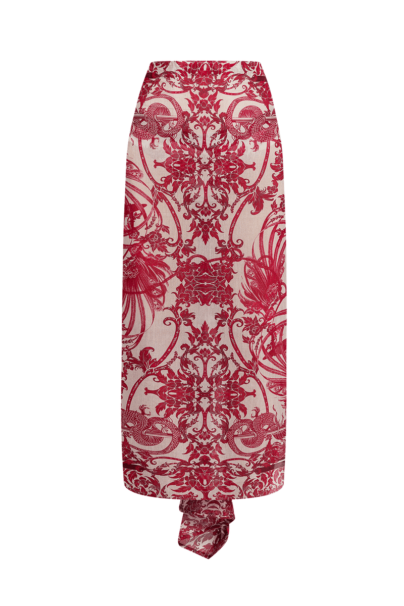 COTTON SILK PAREO AND SCARF SET - ASIA BORDEAUX JIORO СЕТ ПАРЕО И ШАЛ ОТ ПАМУК КОПРИНА - ASIA BORDEAUX JIORO