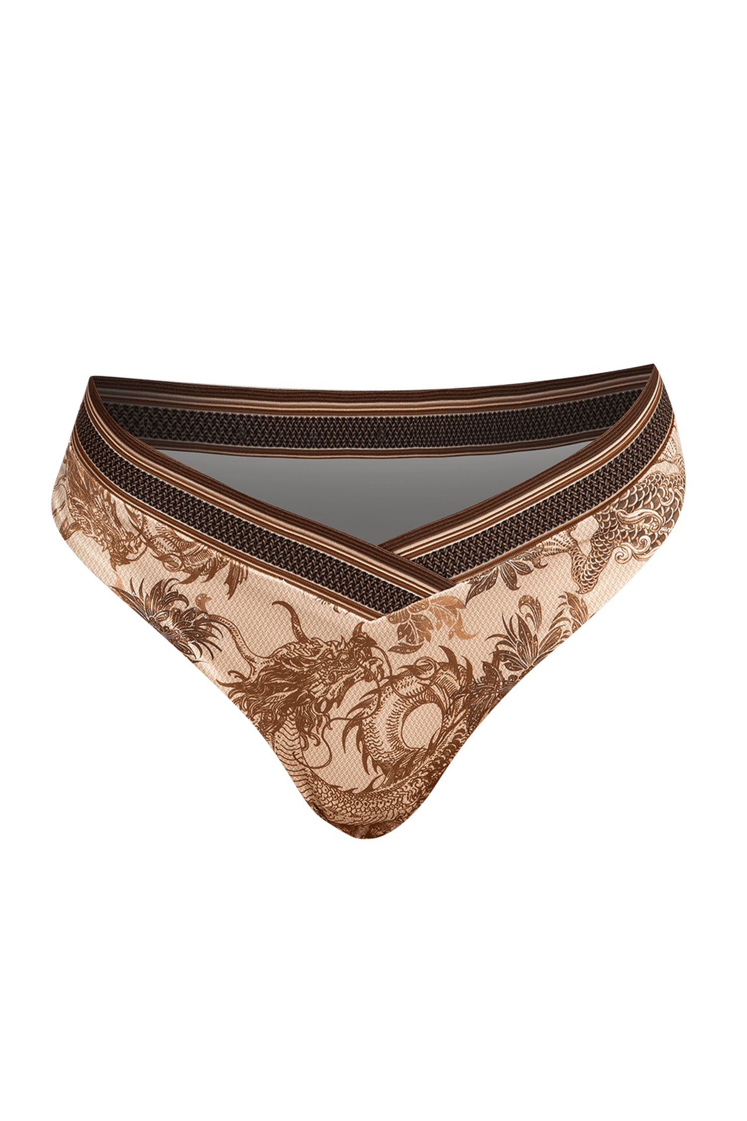 ELASTIC WAISTBAND SWIM BOTTOM - ASIA BEIGE