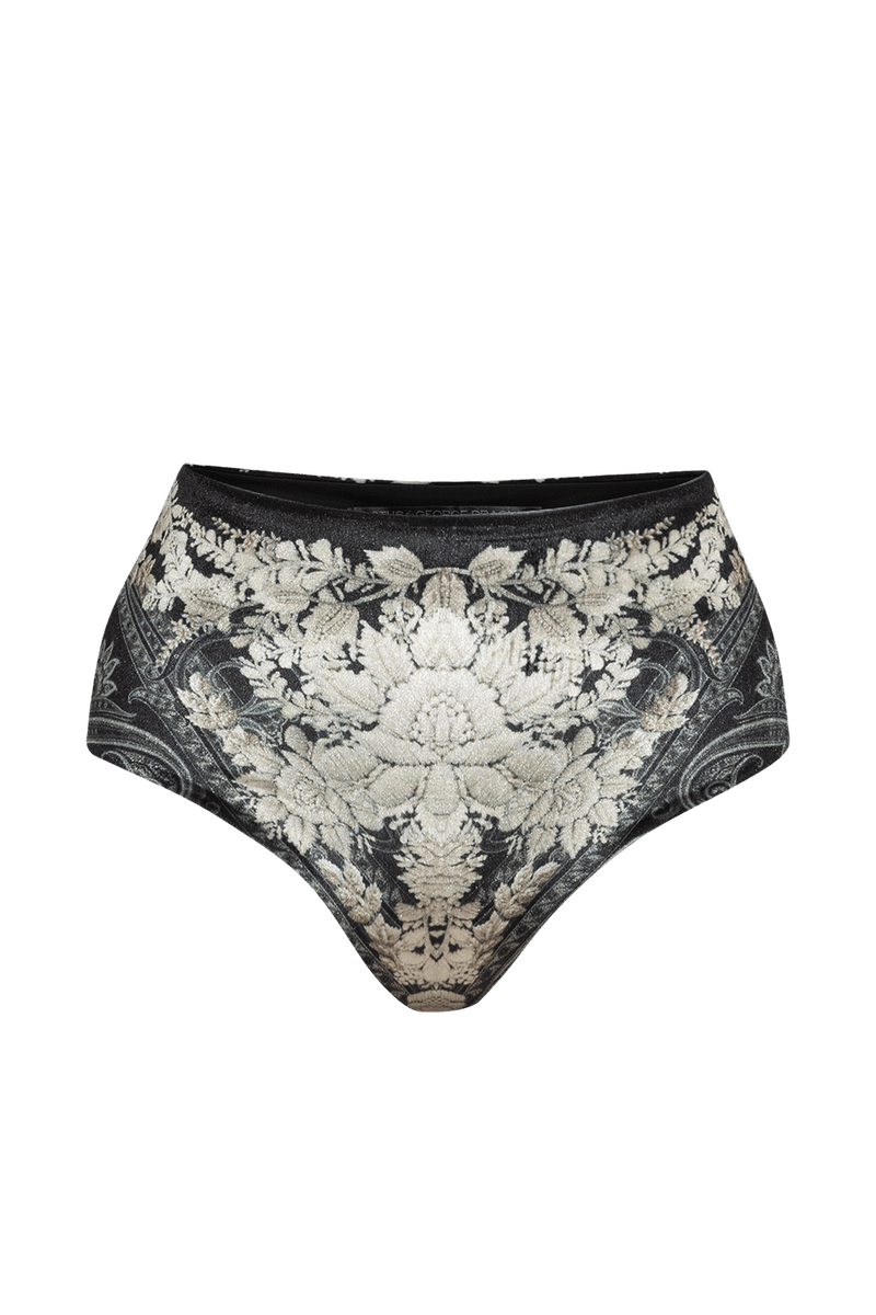 HIGH-WAIST VELVET BIKINI BOTTOM - FROZEN LOTUS JIORO ДОЛНИЩЕ С ВИСОКА ТАЛИЯ ОТ КАДИФЕ - FROZEN LOTUS JIORO