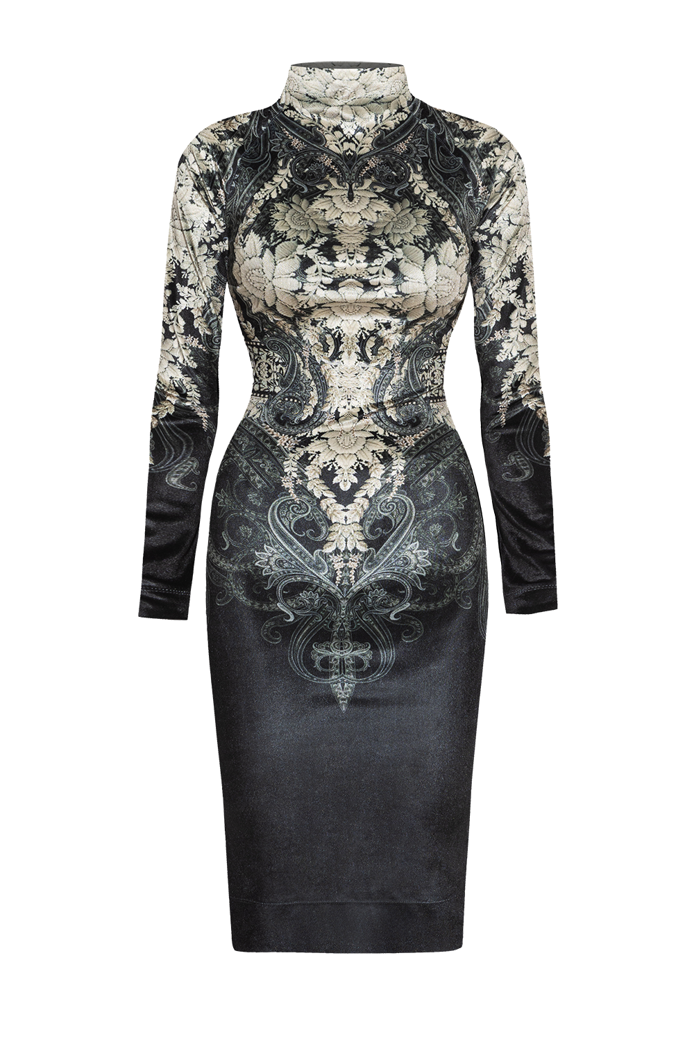 VELVET DRESS - FROZEN LOTUS