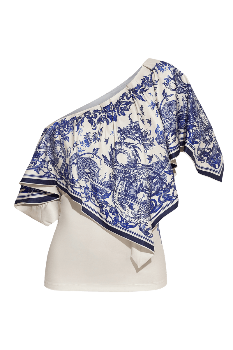 ELEGANT TOP WITH BARE SHOULDER - ASIA SKY