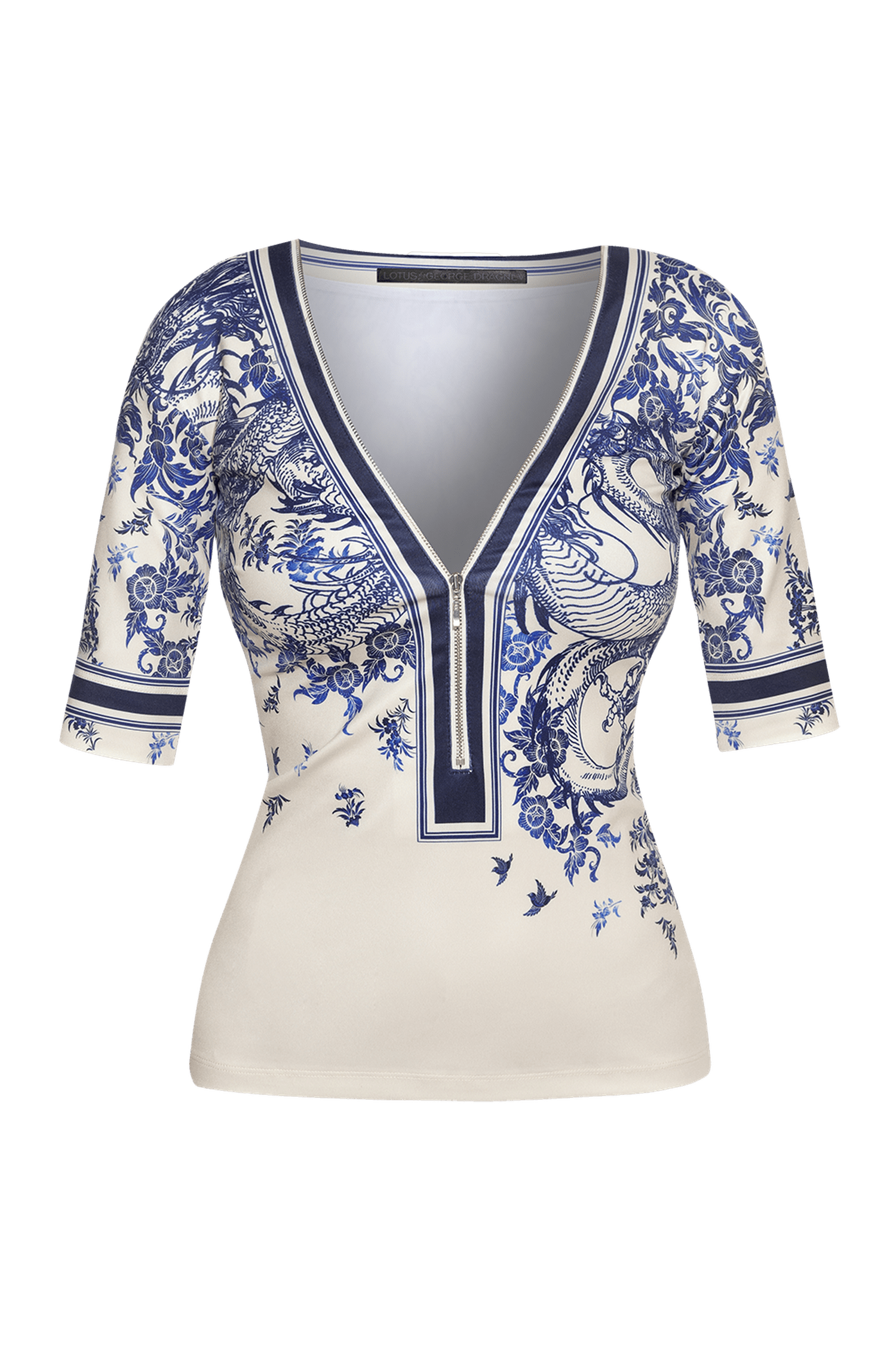 BLOUSE WITH ZIP - ASIA SKY