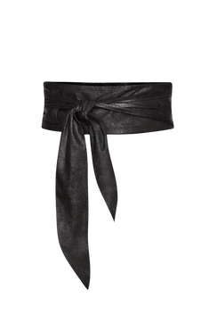 WRAP-STYLE BELT SUEDE-LIKE IN BLACK - ESSENTIALS JIORO КОЛАН ОТ ВЕЛУР В ЧЕРНО - ESSENTIALS JIORO