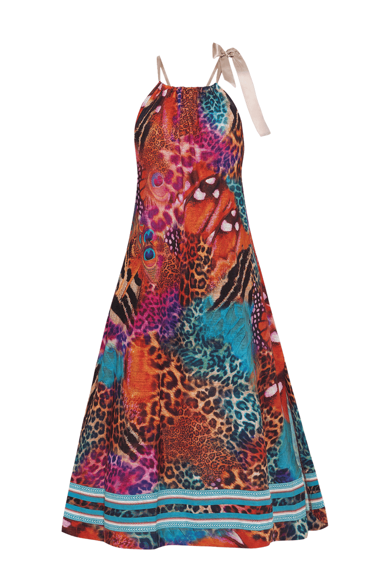 LOOSE LONG DRESS - LEO NEON WILD JIORO СВОБОДНА РОКЛЯ - LEO NEON JIORO
