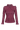 BLOUSE WITH GATHERED NECKLINE AND LOGO PRINT - BURGUNDY LOGO JIORO БЛУЗА ОТ ФИНО ПЛЕТИВО - BURGUNDY LOGO JIORO