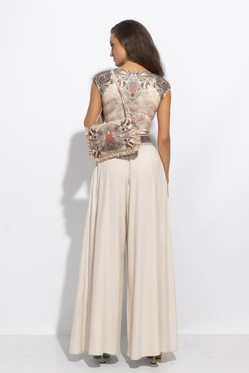 CLUTCH - PAISLEY BEIGE