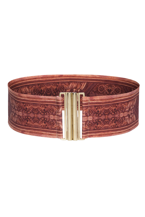 WIDE ELASTIC BELT WITH BUCKLE - ANCIENT TOWN JIORO ЕЛАСТИЧЕН ШИРОК КОЛАН С КАТАРАМА - ANCIENT TOWN JIORO