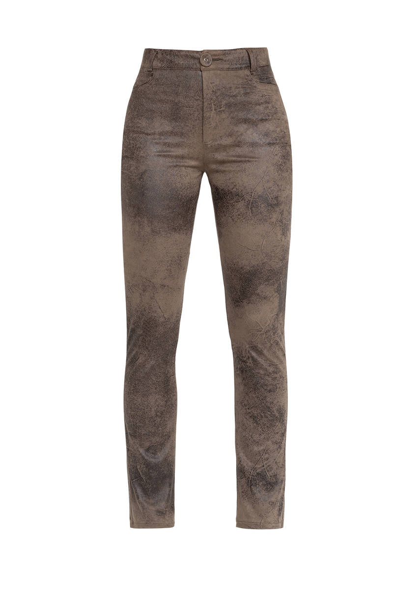SKINNY 5-POCKET PANTS IN MOCHA - ESSENTIALS JIORO СЛИМ ПАНТАЛОН ОТ ВЕЛУР В МОКА - ESSENTIALS JIORO