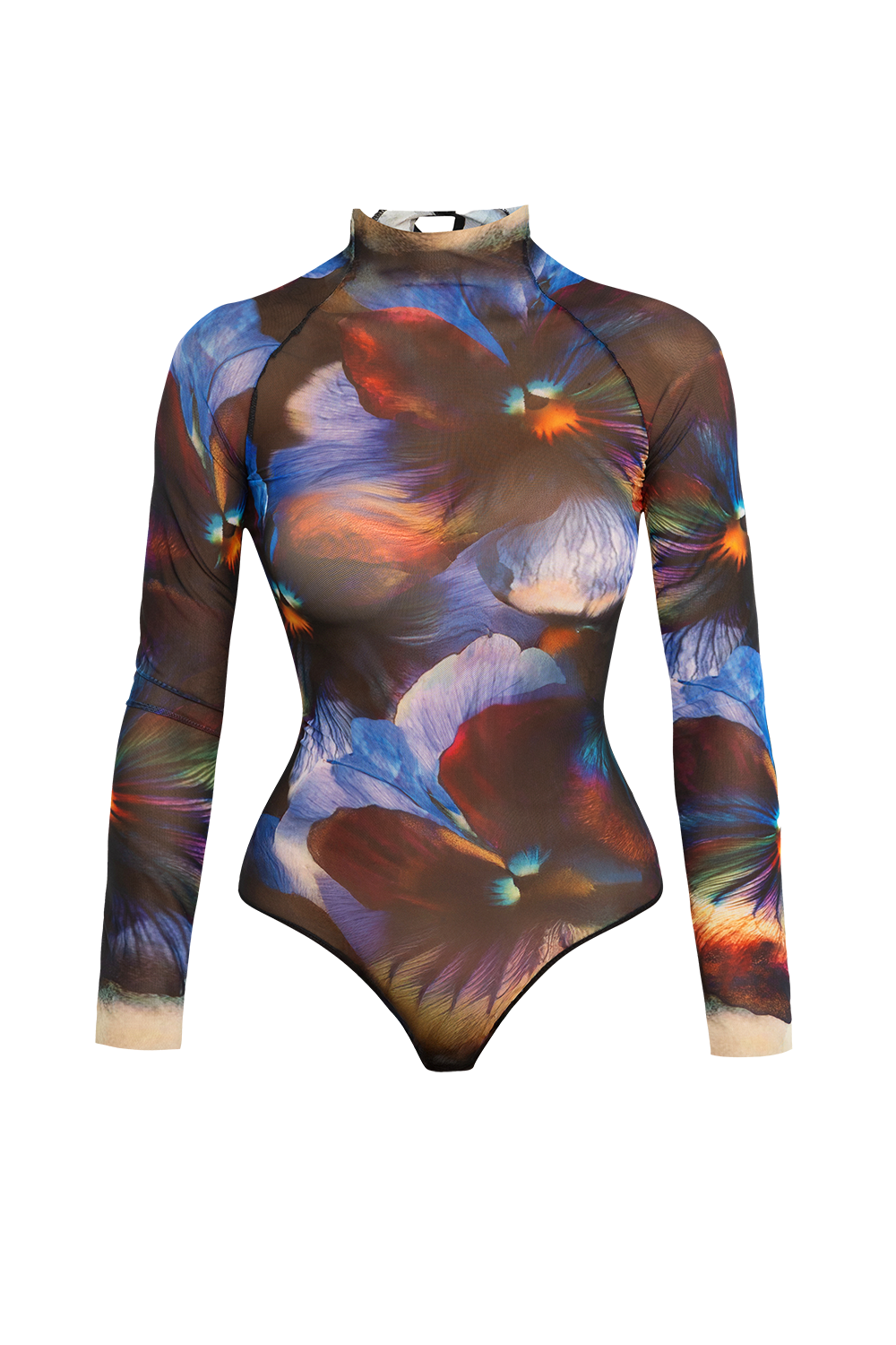 LONG SLEEVE MESH BODYSUIT - VIOLET