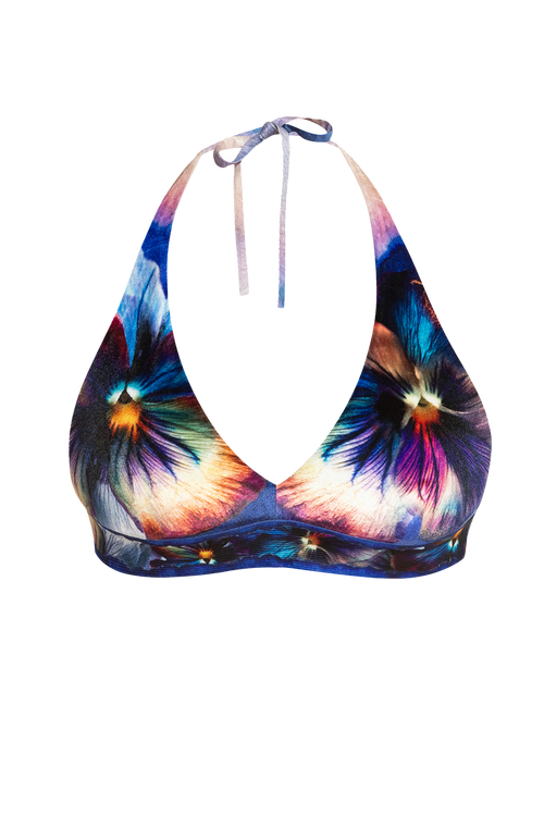 TRIANGLE VELVET TOP - VIOLET JIORO ГОРНИЩЕ НА БАНСКИ ТИП ТРИЪГЪЛНИК ОТ ПЛЮШ - VIOLET JIORO