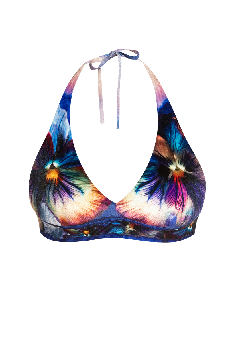 TRIANGLE VELVET TOP - VIOLET JIORO ГОРНИЩЕ НА БАНСКИ ТИП ТРИЪГЪЛНИК ОТ ПЛЮШ - VIOLET JIORO