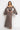 LONG FLORAL LACE DRESS WITH OFF-SHOULDER NECKLINE IN MOCHA - ESSENTIALS JIORO ДЪЛГА ДАНТЕЛЕНА РОКЛЯ В МОКА С ПАДНАЛИ РАМЕНА - ESSENTIALS JIORO