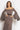 LONG FLORAL LACE DRESS WITH OFF-SHOULDER NECKLINE IN MOCHA - ESSENTIALS JIORO ДЪЛГА ДАНТЕЛЕНА РОКЛЯ В МОКА С ПАДНАЛИ РАМЕНА - ESSENTIALS JIORO