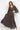 ESPRESSO BOHO LACE DRESS WITH GATHERED RUFFLES AND LINING - ESSENTIALS JIORO ДАНТЕЛЕНА БОХО РОКЛЯ В ЦВЯТ ЕСПРЕСО С ВОЛАНИ И ПОДВИЖНА ПОДПЛАТА - ESSENTIALS JIORO