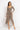 ASYMMETRIC LUREX DRESS WITH KNOT DETAIL AND FRONT DRAWSTRING - DARK BROWN LOGO