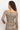 ASYMMETRIC LUREX DRESS WITH KNOT DETAIL AND FRONT DRAWSTRING - DARK BROWN LOGO