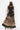 LONG FINE NET DRESS WITH BOAT NECKLINE - MIDNIGHT BUTTERFLIES