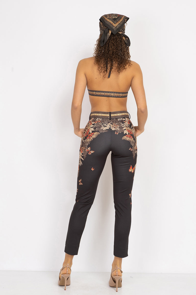 TRIANGLE VELVET TOP - MIDNIGHT BUTTERFLIES JIORO ГОРНИЩЕ ОТ КАДИФЕ ТИП ТРИЪГЪЛНИК - MIDNIGHT BUTTERFLIES JIORO