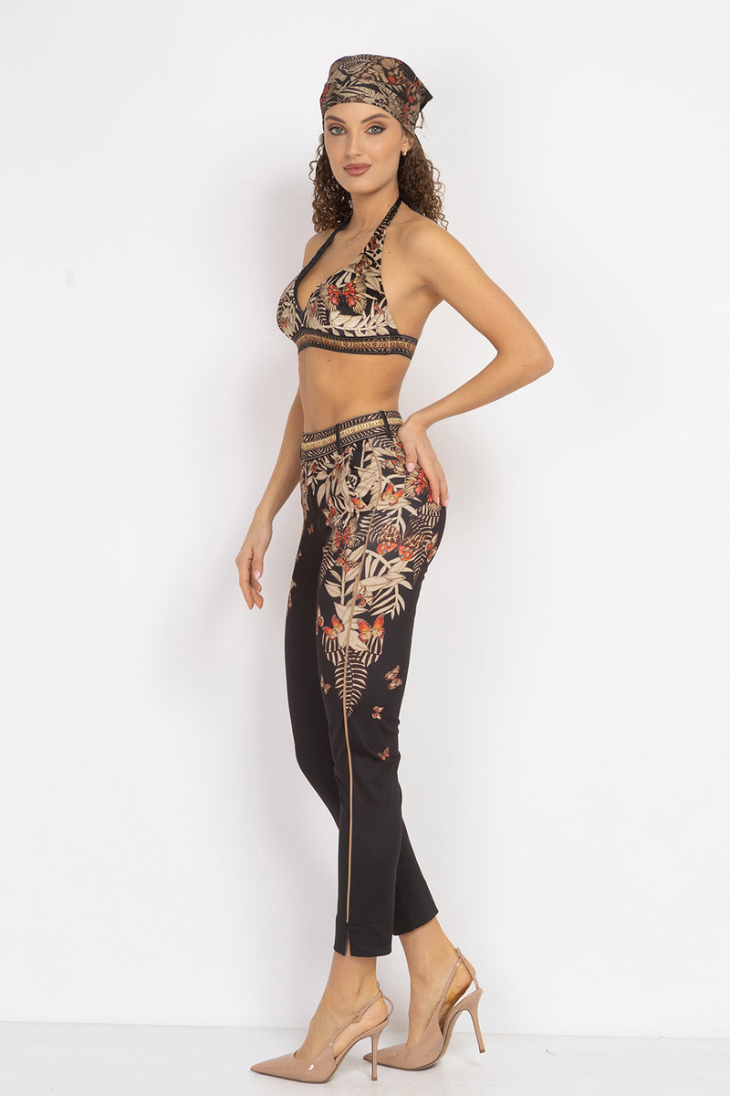 TRIANGLE VELVET TOP - MIDNIGHT BUTTERFLIES JIORO ГОРНИЩЕ ОТ КАДИФЕ ТИП ТРИЪГЪЛНИК - MIDNIGHT BUTTERFLIES JIORO